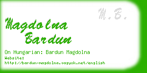 magdolna bardun business card